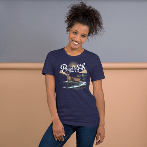 Peace Be Still Christian Bible Verse T-Shirt